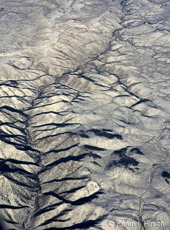 Aerial of waterway with many branches